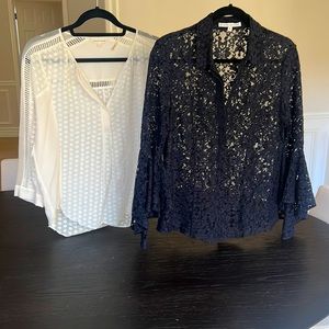 Two dress shirts one is Rebbca Taylor size 2 the other is Doona Degnan size 4